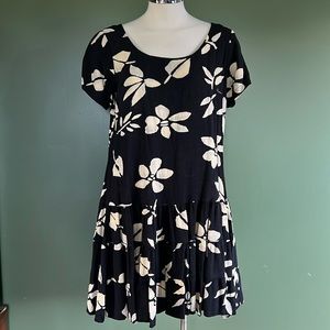 🖤JAMS WORLD Rare Black Hattie Dress with Batik Print Size Medium